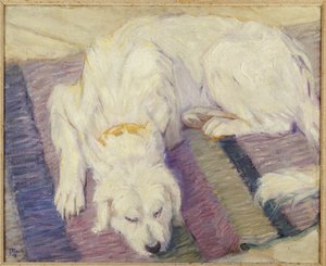 Uyuyan Köpek, 1909 by Franz Marc