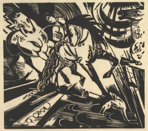 Binicilik Okulu, 1913. by Franz Marc
