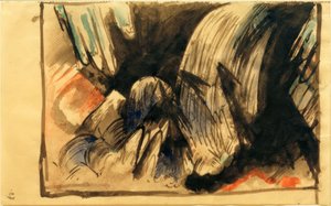 Wasserfall im Gebirge by Franz Marc