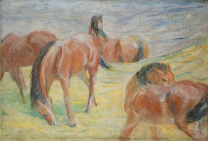 Otlayan Atlar I by Franz Marc