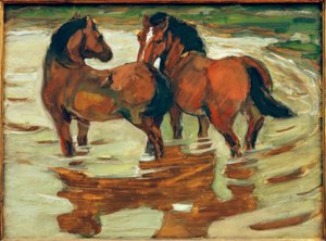 Suda iki at by Franz Marc