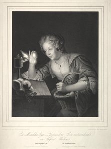 Kız Candling Yumurta, 1840.