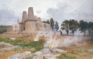 Bir Tapınağın Harabeleri, Güney Amerika by Franz Thiele