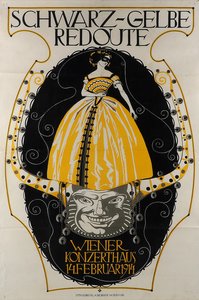 Siyah ve Sarı Redoute Wiener Konzerthaus, 1914. by Franz Wacik