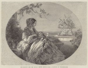 Majesteleri ve Bebek Prens Arthur by Franz Xaver Winterhalter