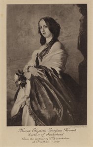 Leydi Harriet Elizabeth Georgiana Howard (gravür) by Franz Xaver Winterhalter