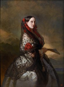 Marie Nikolaievna de Russie (1819-1876) - Rusya Büyük Düşesi Maria Nikolaevna (1819-1876), Leuchtenberg Düşesi Winterhalter, Franz Xavier (1805-1873). Tuval üzerine yağlı boya, yaklaşık 1856-1857, Devlet A. Radishchev Sanat Müzesi, Saratov by Franz Xaver Winterhalter