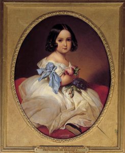 Marie Charlotte Amelie of Saxony, Imperatrice of Mexico (1840-1927) Portresi Xaver Winterhalter (1806-1873) tarafından 1842 Güneş. 0,72x0,58 m by Franz Xaver Winterhalter