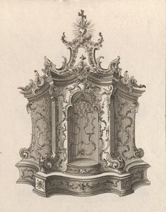 Bir Mişkan için Tasarım, Tabernacle serisinden Levha 1, Basılmış yakl. 1750-56.