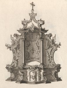 Bir Mişkan için Tasarım, Tabernacle serisinden 2. Tabak, Basılmış yakl. 1750-56.