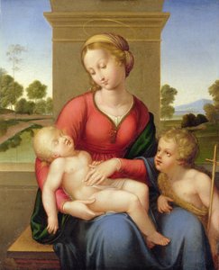 Çocuklu Madonna ve Vaftizci Yahya genç by Franz and Johannes 1788 1860 Riepenhausen