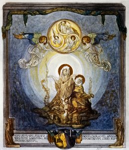 İnanç, umduğumuz şeylerin özüdür, Ve görülmeyenlerin kanıtıdır, Ve bu bana onun mahiyeti gibi görünüyor, canto XXIV, Heaven, Divine Comedy, Dante Alighieri, illüstrasyon Franz von Bayros (1866-1924), Viyana