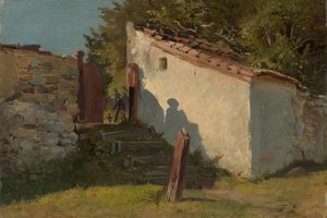 Köy mezarlığı girişi by Franz von Lenbach