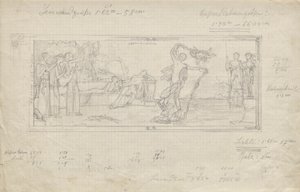 Antik bir Yunan tiyatro sahnesinde dansçı by Franz von Matsch