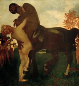 Centaur ve perisi by Franz von Stuck