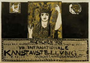 F.v. Sıkışmış, Plakatentwurf 1897 by Franz von Stuck