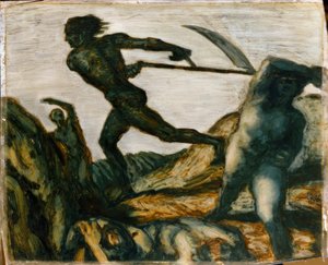 Franz von Stuck, Azrail / resim, 1923 civarı by Franz von Stuck
