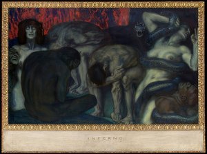 cehennem. 1908 by Franz von Stuck