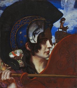 amazonla savaşmak by Franz von Stuck