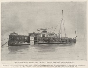 Kesintili Hedef Uygulaması, HMS Belleisle, daha ileri Topçu Deneyleri için hazırlandı by Fred T. Jane