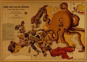 John Bull ve Arkadaşları. Avrupa'nın Serio-Komik Haritası by Fred W. Rose