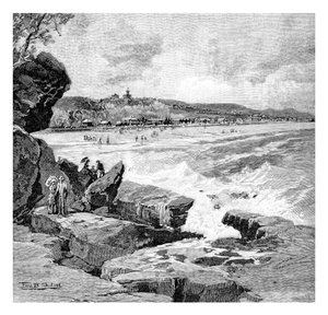 Okyanus sahili, Sidney, Yeni Güney Galler, Avustralya, 1886.