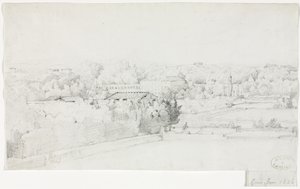 Villa Medici'den Villa Borghese ve Orangerie'nin görünümü by Frederic Bourgeois de Mercey