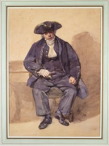 John Adams, nam-ı diğer John Wilkinson, Astsubay, 78 yaşında portresi (suluboya) by Frederic Cruikshank