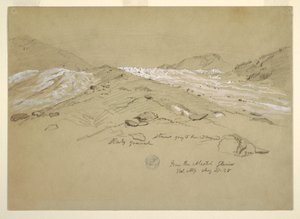 Aletsch Buzulu, Bernese Alpleri, İsviçre by Frederic Edwin Church