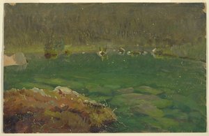 Alp Gölü, Bavyera veya İsviçre by Frederic Edwin Church