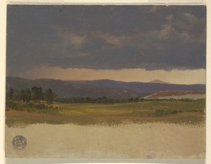 Alçak Bulutların Altında Mavi Tepe by Frederic Edwin Church