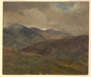 Blue Hills ve Gri Bulutlar, Jamaika by Frederic Edwin Church