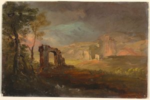Çizim, Campagna Fantezisi, muhtemelen 1868-69 by Frederic Edwin Church
