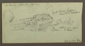 Çizim, Kanyon, muhtemelen 1868 by Frederic Edwin Church