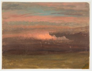 Çizim, Gün batımında bulut çalışması, 1860-70 by Frederic Edwin Church