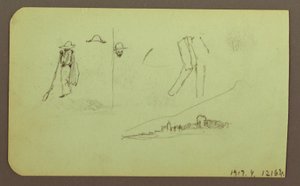 Çizim, Fabrika; Verso: Figürler, 1883 by Frederic Edwin Church