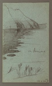 Çizim, Şelaleler, muhtemelen 1868 by Frederic Edwin Church