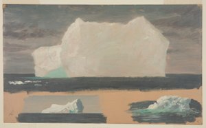 Çizim, Twillingate Yakınlarında Yüzen Buzdağları, Newfoundland, 4 Temmuz 1859 by Frederic Edwin Church