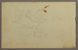 Çizim, Hill Range, muhtemelen 1844 by Frederic Edwin Church