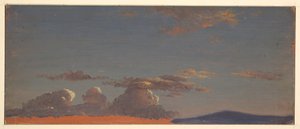 Çizim, Maine  gökyüzü çalışması, yaklaşık 1868-69 by Frederic Edwin Church