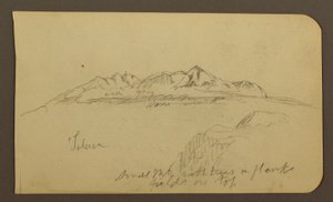Çizim, Sıradağlar, Toluca; Verso: Sıradağlar, Toluca, 7 Ocak 1885 by Frederic Edwin Church