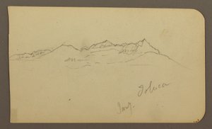 Çizim, Sıradağlar, Toluca; Verso: Dikme, Sıradağlar, Toluca, 7 Ocak 1885 by Frederic Edwin Church