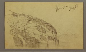 Çizim, Mountainside, Temmuz 1868 by Frederic Edwin Church