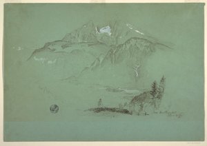 Çizim, Berchtesgaden Yakınları, Bavyera, 30 Haziran 1868 by Frederic Edwin Church