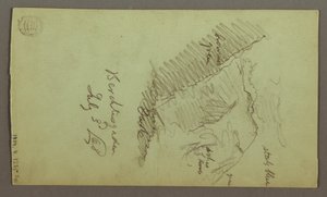 Çizim, Kuleler, Çatılar, Spicket, Çatı, Temmuz 1868 by Frederic Edwin Church