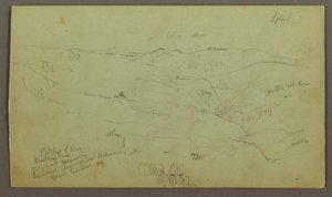 Çizim, Vadi, muhtemelen Nisan 1868 by Frederic Edwin Church