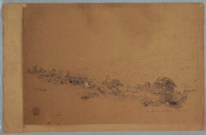 Çizim, McAllisters Testere Fabrikası ile Vadi, Kolombiya, Haziran 1853 by Frederic Edwin Church