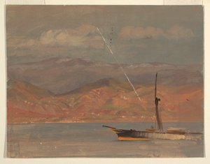 İtalyan Sahili, Messina Boğazı açıklarında by Frederic Edwin Church