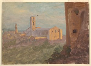 İtalyan veya İsviçre Kasabası by Frederic Edwin Church