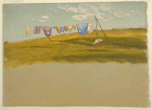 Kurutmak İçin Asılan Çamaşırlar by Frederic Edwin Church